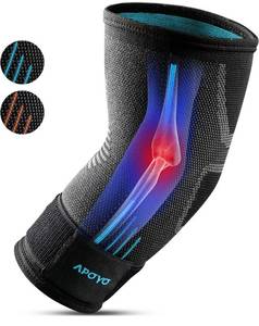 lot 18467 image: APOYO Elbow Brace for Tendonitis and Tennis Elbow, Compression Sleeve