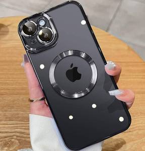 lot 18468 image: JUESHITUO Magnetic Glossy Clear for iPhone 14 Plus Case with Full Camera Cover Protection