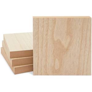 lot 18667 image: Unfinished Wood Blocks for Crafts, Painting, Wood Burning (8 x 8 x 1 in, 3 Pack)