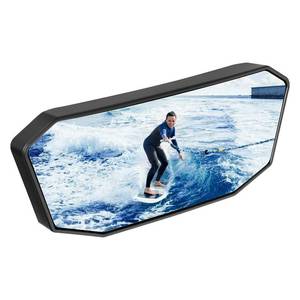 lot 18515 image: kemimoto Marine Boat Mirror Upgraded Size 10.5 in x 4 in, Universal Boat Rear View Mirror for Ski Boats Pontoon Boats Water Skiing Sport Wakeboarding Surfing