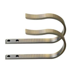 lot 18536 image: Antique Bronze Curtain Drapery Holdbacks,2Pcs Solid Aluminum U Shaped Wall Mounted Curtain Tiebacks