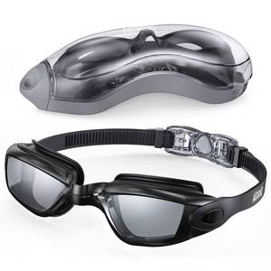 lot 18553 image: Aegend Swim Goggles, Swimming Goggles No Leaking Full Protection Adult Men Women Youth, Black-color Lens