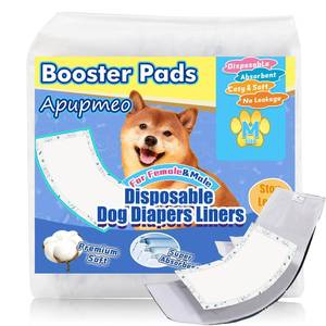 lot 18555 image: Apupmeo Disposable Dog Diaper Liners - 20PCS Dog Booster Pads for Male Female Dogs - Doggie Diaper Insert Pads for Pet Belly Bands Wraps Period Pants Covers (M,20)
