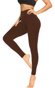 lot 18557 image: Buttery Soft Leggings for Women - High Waisted Tummy Control No See Through Workout Yoga Pants (Brown, Small-Medium)