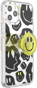 lot 18563 image: PopSockets iPhone 1212 Pro Case with Repositionable Slide Grip and Compatible with MagSafe - All Smiles