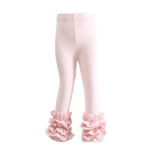 lot 18564 image: Ashken Baby GirlsRuffle Pants Toddlers Little Girls Leggings 6 Months-8T Pink