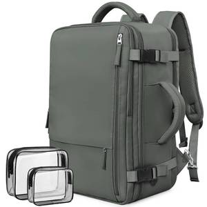 lot 18579 image: Rinlist Carry-on Travel Backpack For Women Men Flight Approved, Personal Item Backpack Casual Daypack Waterproof Hand Luggage Bag, Travel Must Haves Essentials, Olive-green