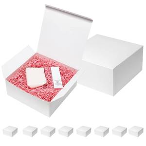 lot 18599 image: Mcfleet 12x12x5 Inches Large Gift Boxes with Lids 10 Pack Bridesmaid Proposal Boxes White Extra Deep Gift Box for Presents, Craft Boxes for Wedding, Graduation, Holiday, Christmas, Birthday Gift