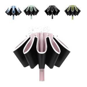 lot 18606 image: BAODINI UPF 50 UV Umbrella Protection Sun Reverse Compact Umbrella for Rain Automatic Inverted Windproof Umbrella