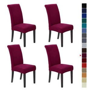 lot 18616 image: Howhic Stretch Chair Covers for Dining Room set of 4, Removable Washable Dining Room Chair Covers, Dining Chair Slipcovers Seat Protector, Great for Home and Banquet Decor (Burgundy, 4 pack)