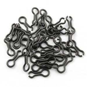 lot 18643 image: JCBIZ 100pcs Fishing Sinker Eyes Eyelets Stainless Steel 2x24mm Black Fishing Supplies Lead Weights Moldling