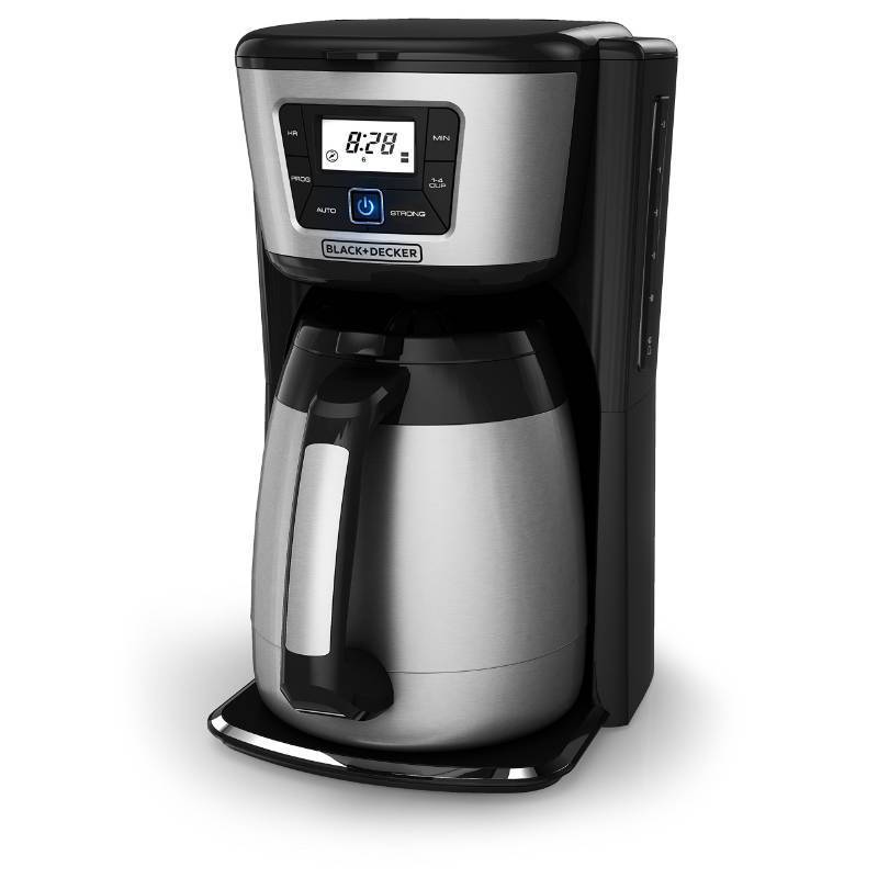 lot 41101 image: BLACKDECKER 12-Cup Thermal Coffee Maker, CM2035B, Digital Controls, EvenStream Showerhead, Thermal Carafe, Easy Cleaning