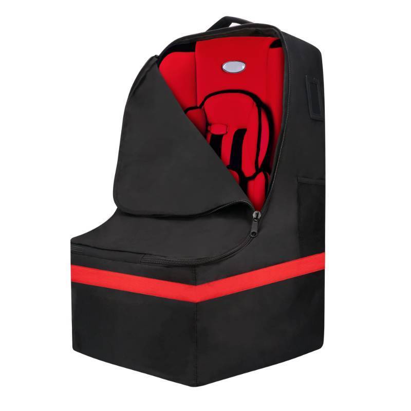lot 74431 image: ProFaster Car Seat Travel Bag - Padded, Comfortable, Durable, Roomy Gate Check Carseat Cover Backpack Fits 3-in-1��Convertible, Booster & Infant Car Seats for Airplane, Airport, Red