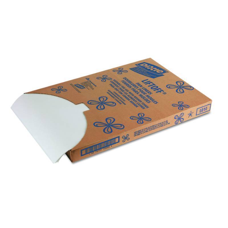 lot 97853 image: Dixie Grease-Proof Non-Stick Pan Liner by GP PRO (Georgia-Pacific), White, LO10, 24.375 Length x 16.375 Width, (Case of 1,000)