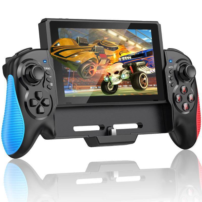 lot 41601 image: Gammeefy Switch Controller for SwitchOLED, One-Piece Joypad Controller Replacement for Switch Pro Controller, Switch Controllers Remote with Adjustable TURBO and Dual Motor Vibration