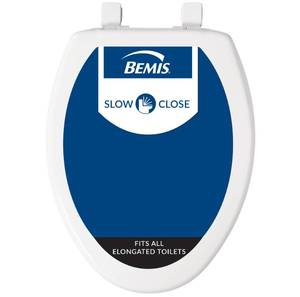 lot 64206 image: BEMIS 7300SLEC 000 Toilet Seat will Slow Close and Removes Easy for Cleaning, ELONGATED, White