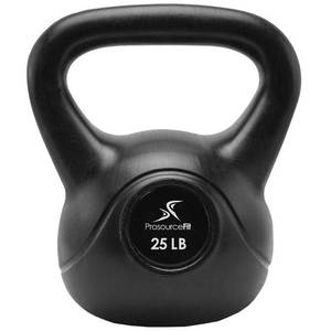 lot 64208 image: ProsourceFit Vinyl Plastic Kettlebell 25lbs