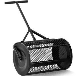 lot 64217 image: Walensee 24 Inch Compost Spreader Peat Moss Spreader with Upgrade T Shaped Handle for Planting Seeding Durable Lightweight Metal Mesh Spreader for Lawn and Garden Care Manure Spreaders Roller Patented - Retail $135.46