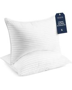 lot 64249 image: Beckham Hotel Collection Bed Pillows Standard Set of 2 - Down Alternative Bedding Gel Cooling Pillow for Back, Stomach or Side Sleepers 20X28