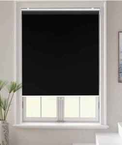 lot 63381 image: Roller Window Shades Blackout Blinds for Windows Cordless Bedroom Shade Room Darkening Shades Door Blinds with Thermal Insulated Easy to Install for Home Office Bathroom W60xL72 Black