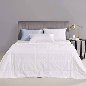 lot 63387 image: Mommesilk Silk ComforterDuvetQuilt, 100% Natural Long Strand Silk Bedding, Cool for Summer, Machine Washable White, Full 76x87 Inch - Retail $109