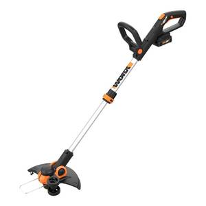 lot 63492 image: Worx String Trimmer Cordless GT3.0 20V PowerShare 12 Edger &amp Weed Trimmer (2 Batteries &amp Charger Included) WG163 - STRING CUTTER ON SHIELD BROKEN