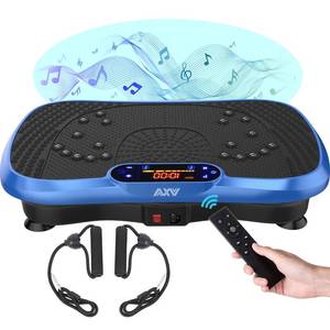 lot 63495 image: AXV Vibration Plate Fitness Platform Exercise Machine Vibrating Lymphatic Drainage Shaking Full Body Shaker Workout Vibrate Stand Shake Board Sport Gym for Weight Loss Fat Burner for Women Men - Retail $118.88