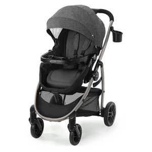 lot 63498 image: Graco Redmond Modes Pramette Stroller, 3-in-1 Convertible Car Seat Carrier, Infant Pramette to Toddler Stroller with Reversible Seat and One-hand Fold - Missing Tray