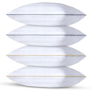 lot 63744 image: Reberyle Bed Pillows for Sleeping - StandardQueen Size Set of 4 Luxury Hotel Quality Pillows for Side Back and Stomach Sleepers, Breathable Fluffy Pillow Soft Bed Pillows (4pcs, Standard)
