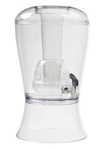 lot 63749 image: CreativeWare Beverage Dispenser with Ice Cylinder and Fruit Infuser, 3 Gallon, Clear