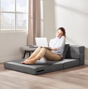 lot 63784 image: Folding Sofa Bed, Convertible Sleeper Chair Floor Couch, Futon Sofa Sleeper Chair with Pillow