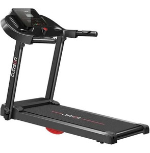 lot 63785 image: CURSOR FITNESS Home Folding Treadmill with Pulse Sensor, 2.5 HP Quiet Brushless, 7.5 MPH, 265 LBS Capacity - Retail $249.99