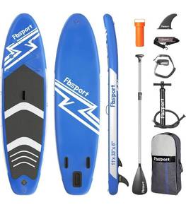 lot 63827 image: FBSPORT 11 Premium Stand Up Paddle Board, Yoga Board with Durable SUP Accessories & Carry Bag  Wide Stance, Surf Control, Non-Slip Deck, Leash, Paddle and Pump for Youth & Adult