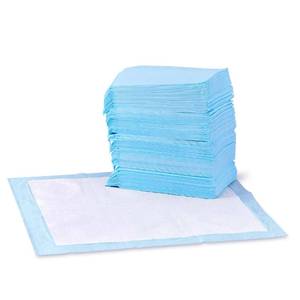 lot 63831 image: Amazon Basics Dog and Puppy Pee Pads with Leak-Proof Quick-Dry Design for Potty Training, Standard Absorbency, Regular Size, 22 x 22 Inches, Pack of 150, Blue & White