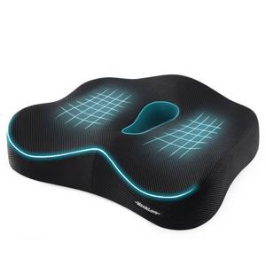 lot 64104 image: Memory Foam Seat Chair Cushion for Relieves Back Sciatica Pain Tailbone Pain Coccyx Degenerating Disc Orthopedic Osteoarthritis Prostate Cushion Low Back Pain Cushion Hip Shaping (Black mesh)