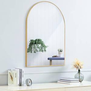 lot 64106 image: SCWF-GZ 20x30 Arch Mirror Rectangle Wall Mounted Metal Frame Mirrors for Entryway Bedroom Bathroom Living Room 20 30 24x36 inch Black Silver - Gold