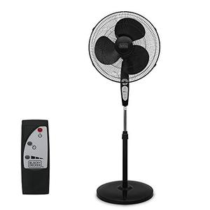 lot 64150 image: BLACKDECKER 18-Inch Stand Fan with Pedestal Base, Height Adjustable Pedestal Fan with Remote and Touch Control Panel, Free Standing Fan with 90-Degree Oscillating and 3-Speed Settings, Black