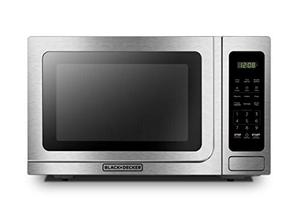 lot 64159 image: BLACKDECKER EM036AB14 Digital Microwave Oven with Turntable Push-Button Door, Child Safety Lock, Stainless Steel, 1.4 Cu.ft - Retail $159.38