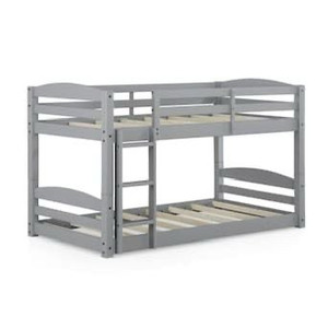 lot 100000 image: DHP Sierra Gray Twin Over Twin Bunk Bed