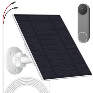 lot 63903 image: Solar Panel for Google Nest Doorbell,5W Solar Panel Charging with U Shape Port,IP66 Waterproof Solar Charger for Google Nest Doorbell with 9.8ft Charging Cable & 360°Adjustable Mounting