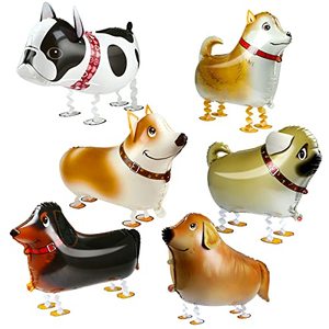 lot 63904 image: KESOTO 6pcs Fun Walking Animal Balloons, Dog Balloons for Kids Birthday Party Decorations Puppy Birthday Party Supplies for Kids