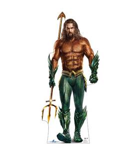 lot 64062 image: Cardboard People Aquaman Cardboard Cutout Standup - Aquaman (Warner Bros 2018 Film)