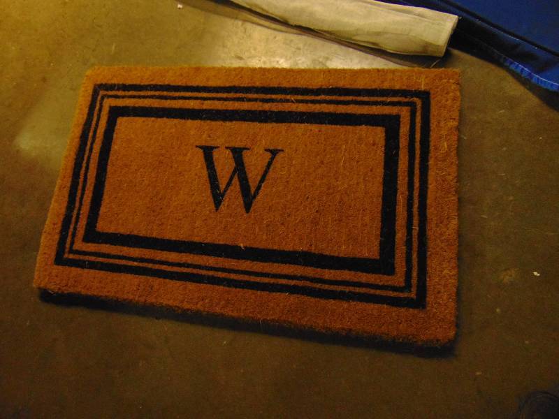 lot 1028 image: Grandin Road 100% Coconut Fiber Welcome Mat W, 24 x 39 x 1 thick