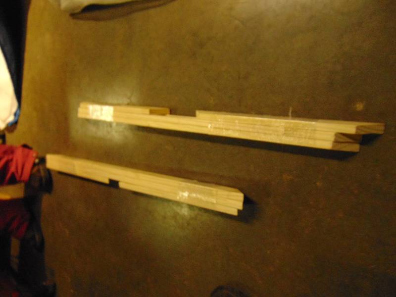 lot 1032 image: (2) ct. lot Unfinished wooden frames, 17 x 37-12