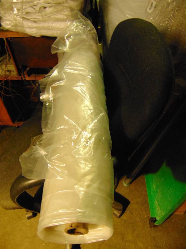 lot 1043 image: (1) roll plastic sheeting 10 x approx 50