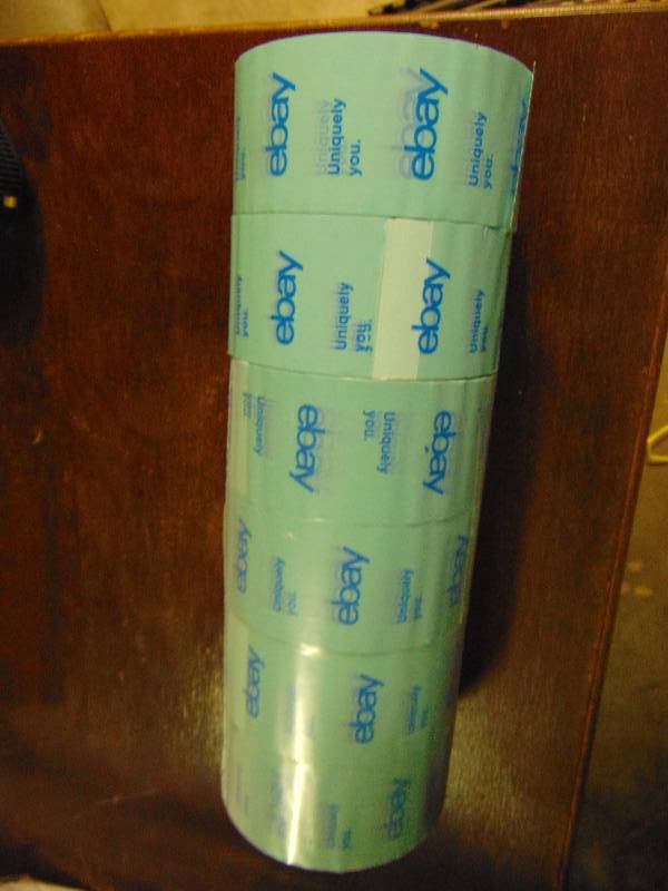lot 1048 image: (6) rolls blue eBay packing tape, 2 x 2.2 ml thick x 75 yards