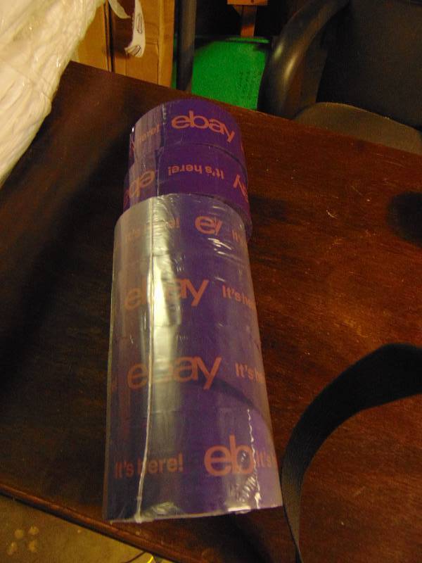 lot 1051 image: (6) rolls purple eBay packing tape, 2 x 2.2 ml thick x 75 yards