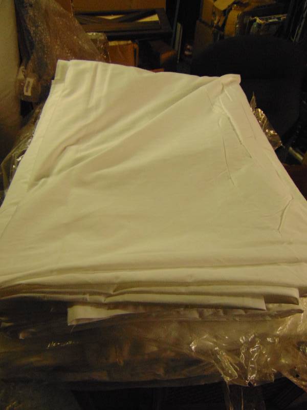 lot 1064 image: (10) ct. lot Full Size Flat Sheets, White, Sheratin, 80% cotton