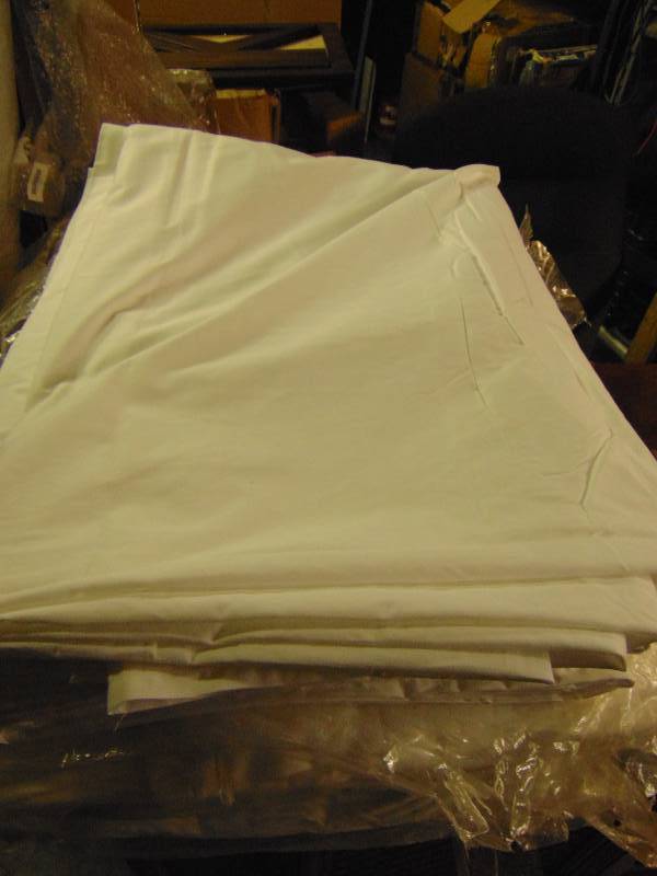 lot 1065 image: (10) ct. lot Full Size Flat Sheets, White, Sheratin, 80% cotton