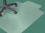 lot 1016 image: (1) clear floor protection mat, 53 x 44-- corner is notched (pictured)
